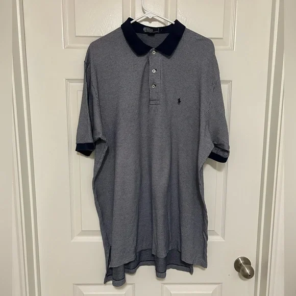 Polo by Ralph Lauren Men's Navy and White Shirt - Picture 8 of 9